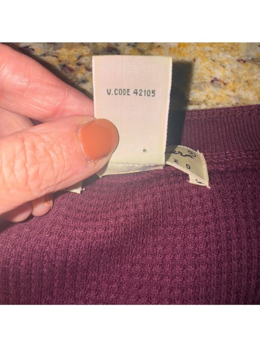 Vintage Eddie Bauer Plus Size XXL Womens Waffle Knit Burgundy Henley Maxi Dress - Picture 11 of 12